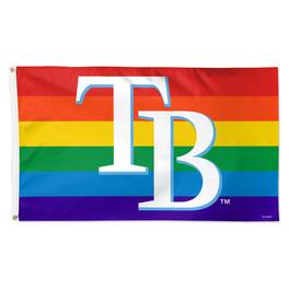 WinCraft - Tampa Bay Rays 3' x 5' Single-Sided Deluxe Team Pride Flag - Multicolor