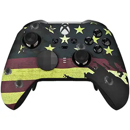 Front. Custom Controllerzz - Custom Elite Series 2 Wireless Controller for Xbox Series X, Xbox Series S, Xbox One - US Flag.