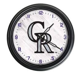 Holland Bar Stool Co. - Colorado Rockies Indoor/Outdoor LED Wall Clock - Multicolor