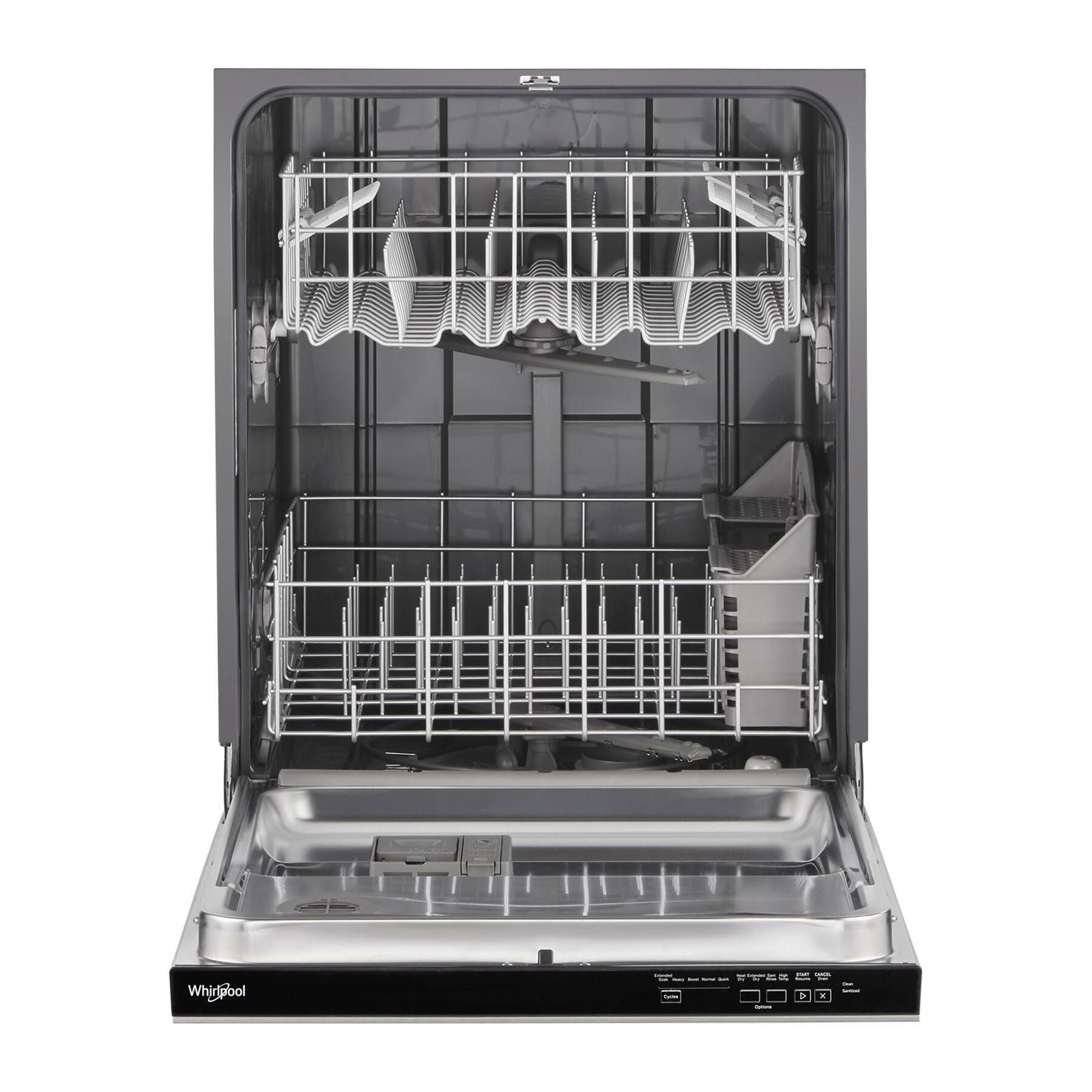Angle. Whirlpool - 24" Top Control Built-In Dishwasher with Boost Cycle and 55 dBA - Stainless Steel.