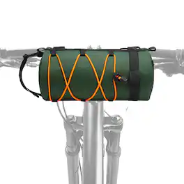Unique Bargains - Bike Handlebar Bag 2.5L Front Bicycle Storage Convertible Waterproof w/Shoulder Strap for Road Mountain Bikes Cycling - Green