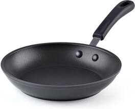 Cook N Home - Professional 8 Inch Hard Anodized Nonstick Frying Pan, Cooking Skillet with Stay-Cool Handles, Dishwasher Safe - Black