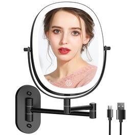 Pacoar Cade - Rechargeable Lighted Makeup Vanity Mirror Double Sided /Magnifying Mirror Light Mirror Mirror - Black