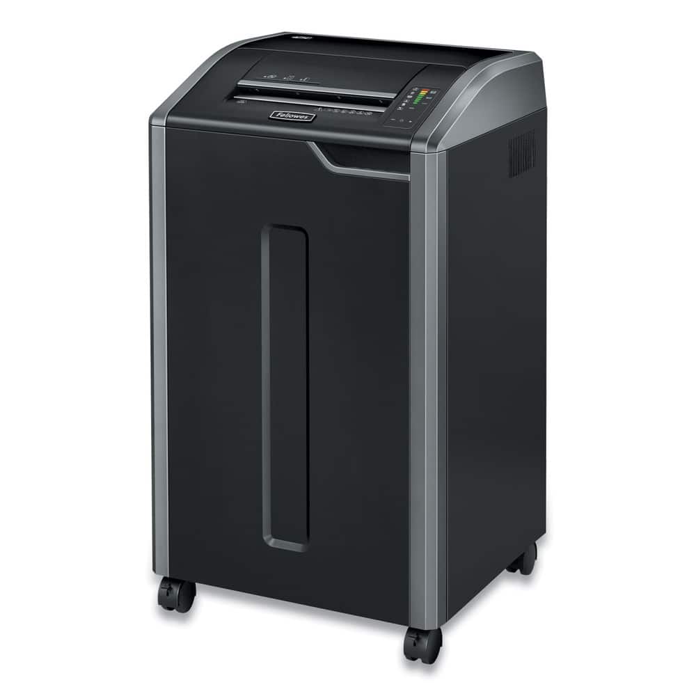 Fellowes - 38425 Powershred 425Ci 30 Manual Sheet Capacity TAA Compliant 100 Percent Jam Proof Cross-Cut Shredder - Black/Dark Silver