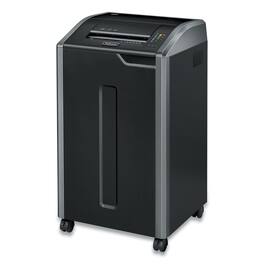 Fellowes - 38425 Powershred 425Ci 30 Manual Sheet Capacity TAA Compliant 100 Percent Jam Proof Cross-Cut Shredder - Black/Dark Silver
