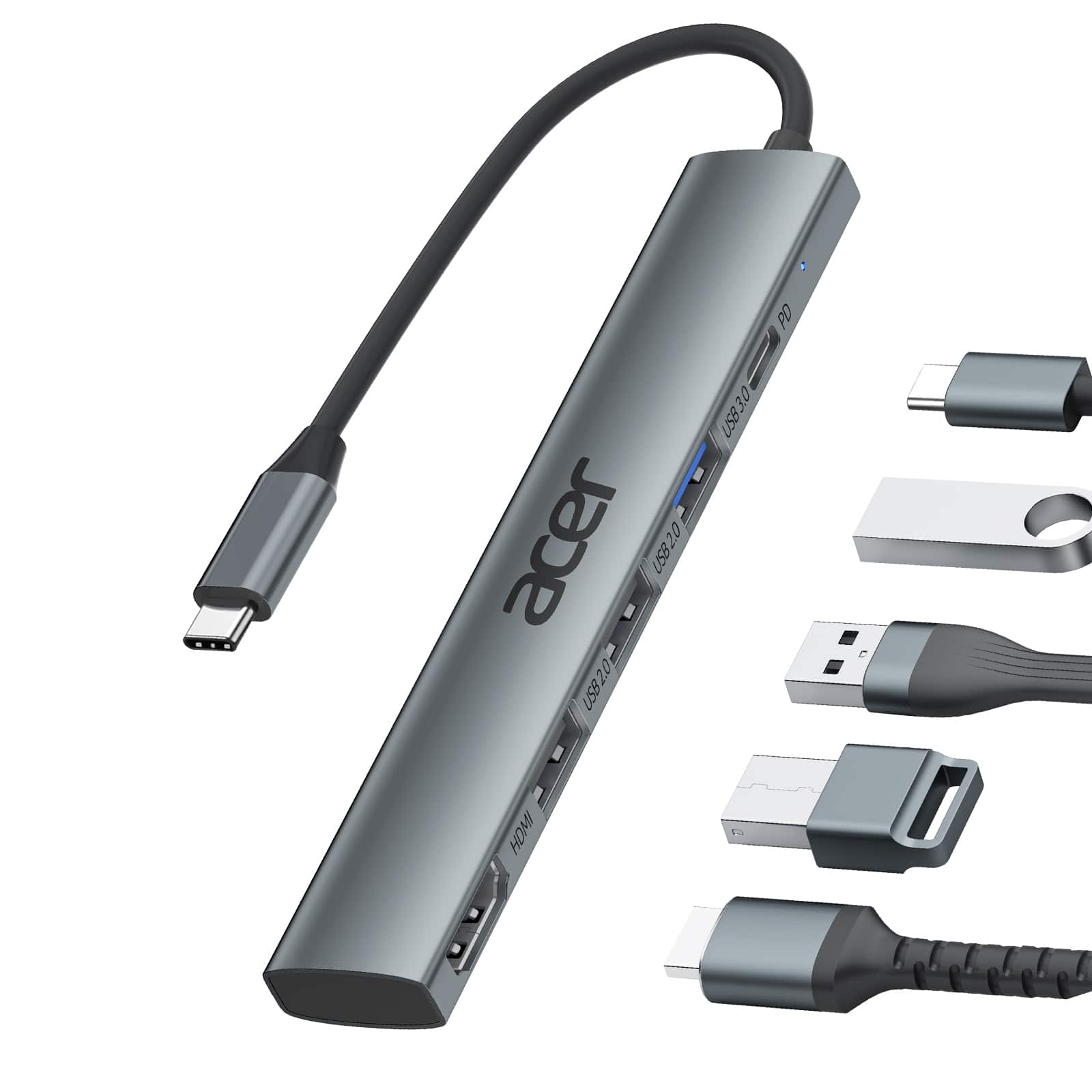 The text on the image is: "PD US830 I 1 acer US82.0 20 USB2.0 20 HDMI L.. L I"
Corrected and grouped text: "PD US830, 1 acer US82.0, 20 USB2.0, 20 HDMI"