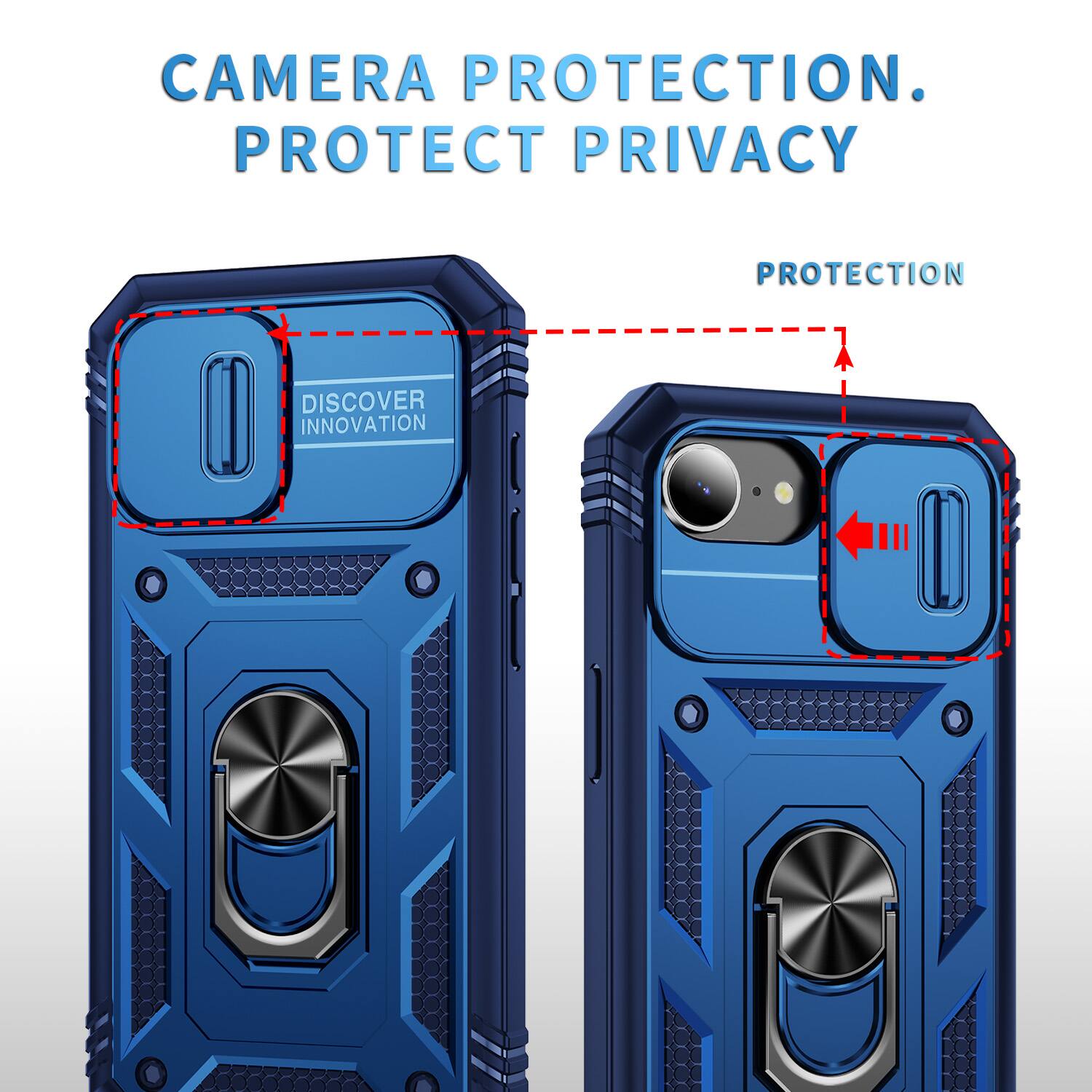 UUCOVER Rugged Protective Case for iPhone 17e / iPhone 16e with Sliding ...