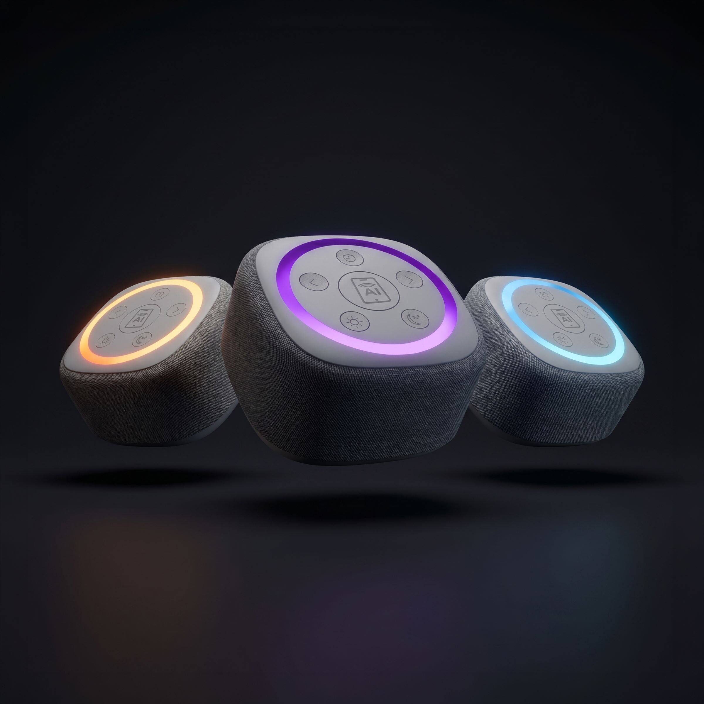 Alt View 10. Gemini - BRS-180 Bluetooth home speaker with night light, 16 sleep sounds, and LED clock - White.