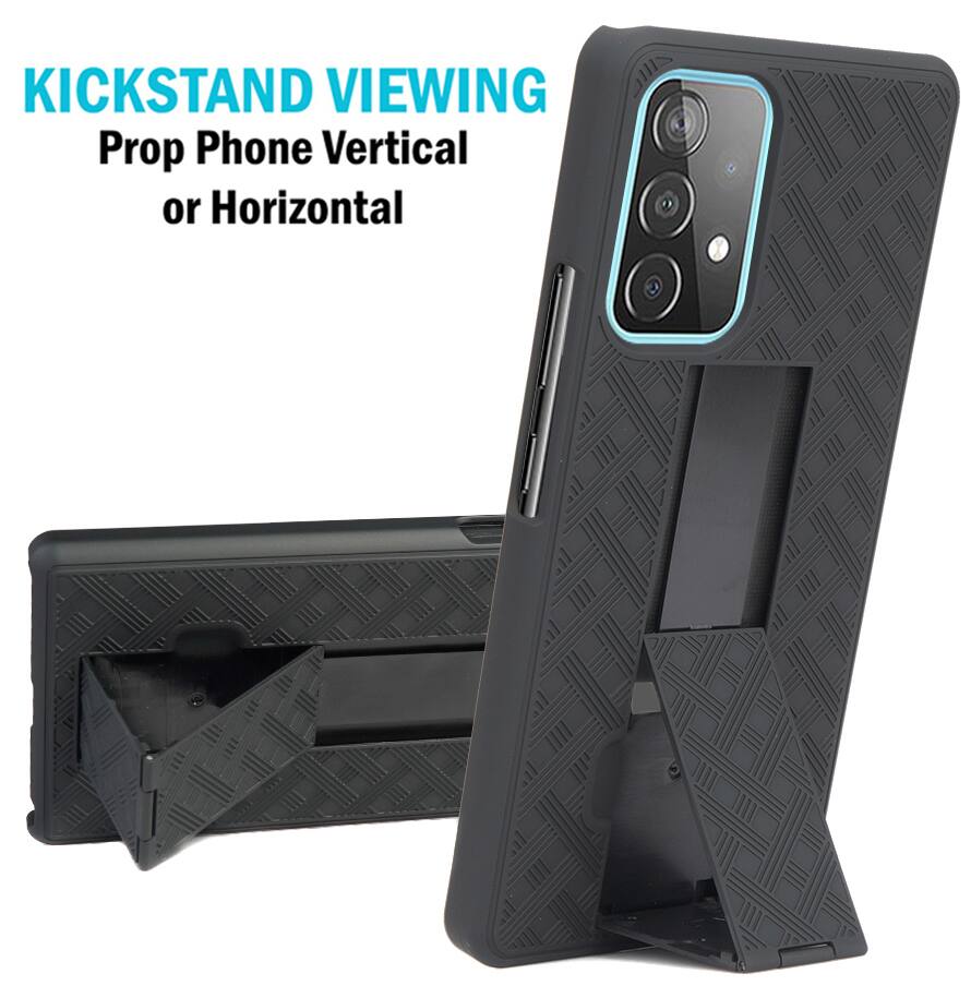 KICKSTAND VIEWING  
Prop Phone Vertical or Horizontal