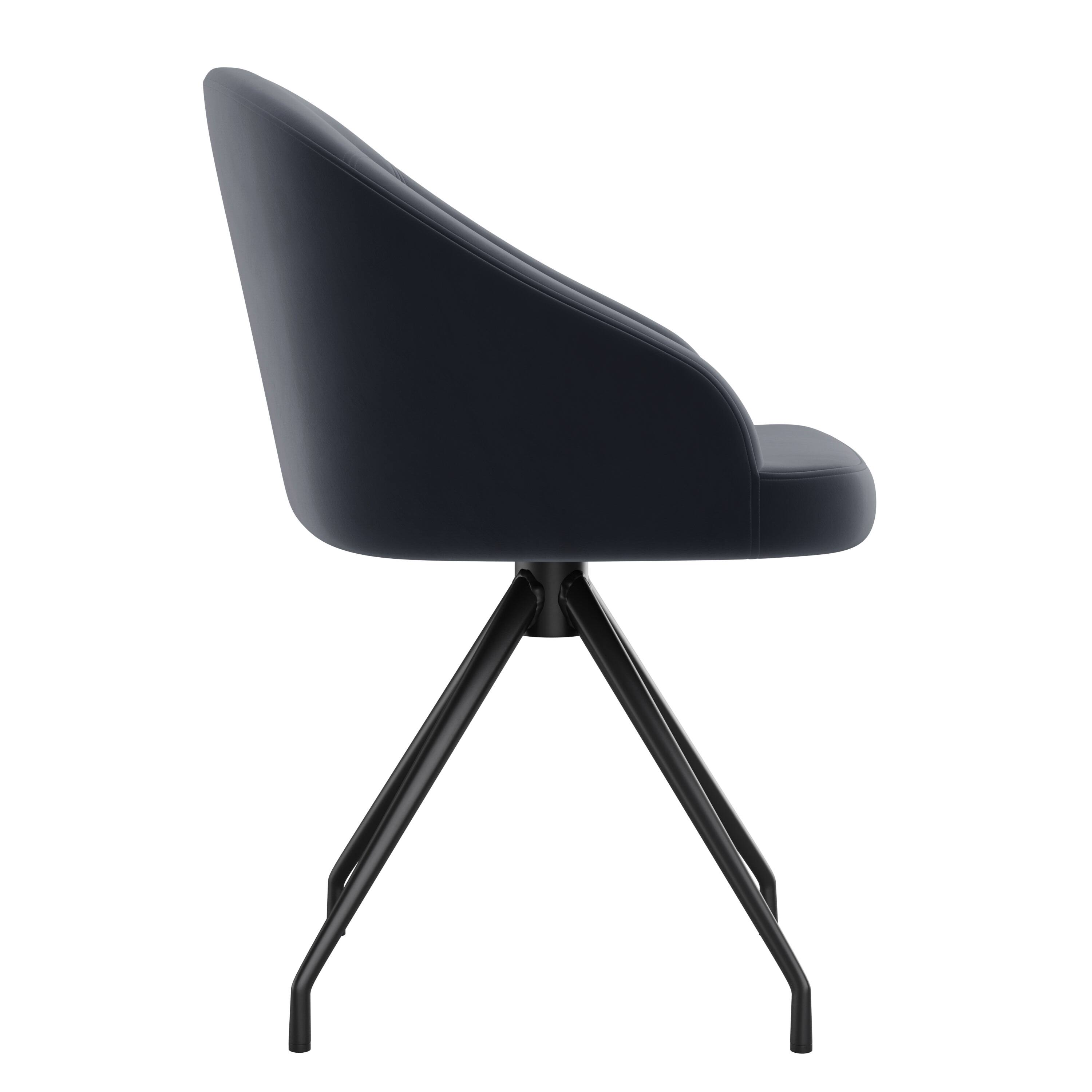 Alt View 19. Martha Stewart - Sora Velvet Upholstered Office Chair - Gray Velvet/Oil Rubbed Bronze.