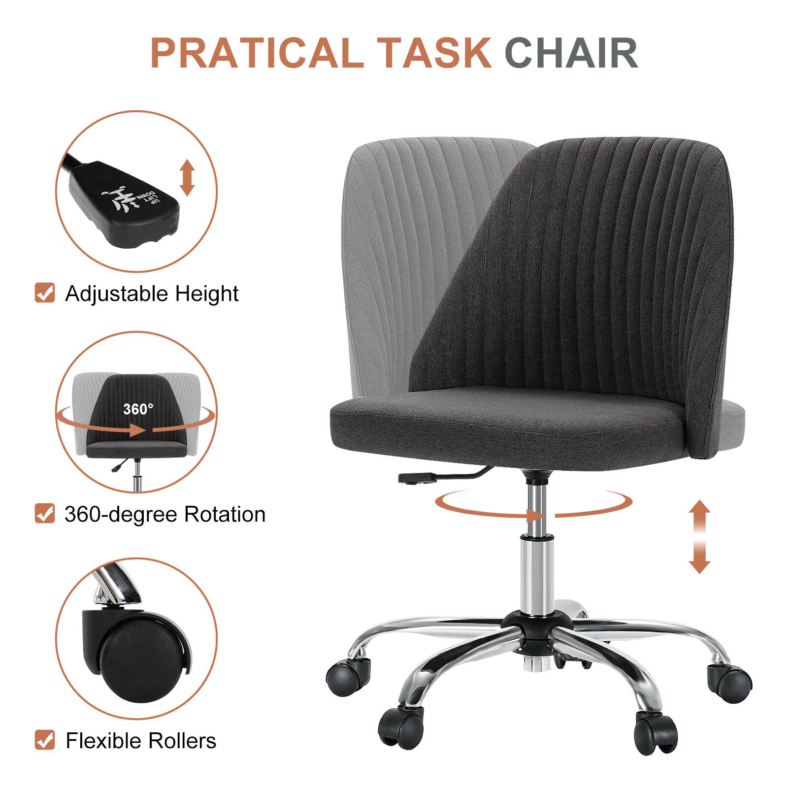 PRATICAL TASK CHAIR

- Adjustable Height
- 360-degree Rotation
- Flexible Rollers