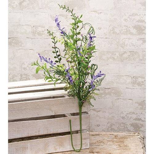 Angle. BreeBe - *Lakeside Iris Spray - Green, Purple.