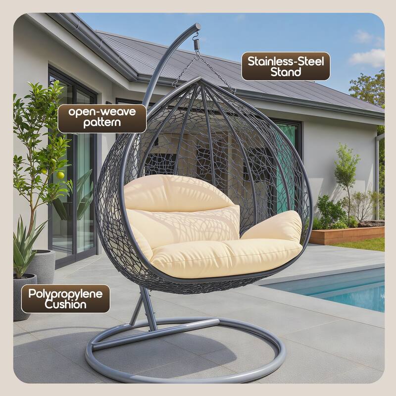 Stainless-Steel Stand  
Open-weave pattern  
Polypropylene Cushion