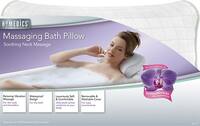 Massaging top bath pillow