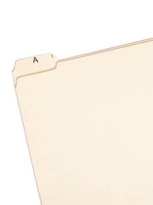 Alt View 1. Smead - Smead File Folders, A-Z Index, Reinforced 1/5-Cut Tab, Letter Size, Manila, 25/Set (11777) - Manila.