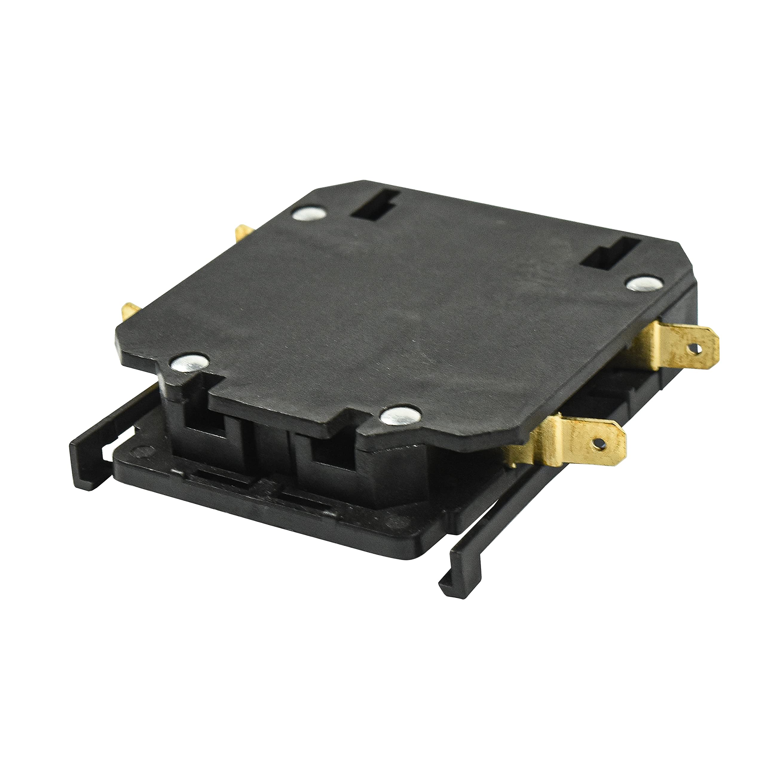 Angle. HQRP - Auxiliary Switch 10 A 600 VAC SPDT 1NC-1NO 1/4 Quick Connect for SA1Z600VQ Contactor - Black.