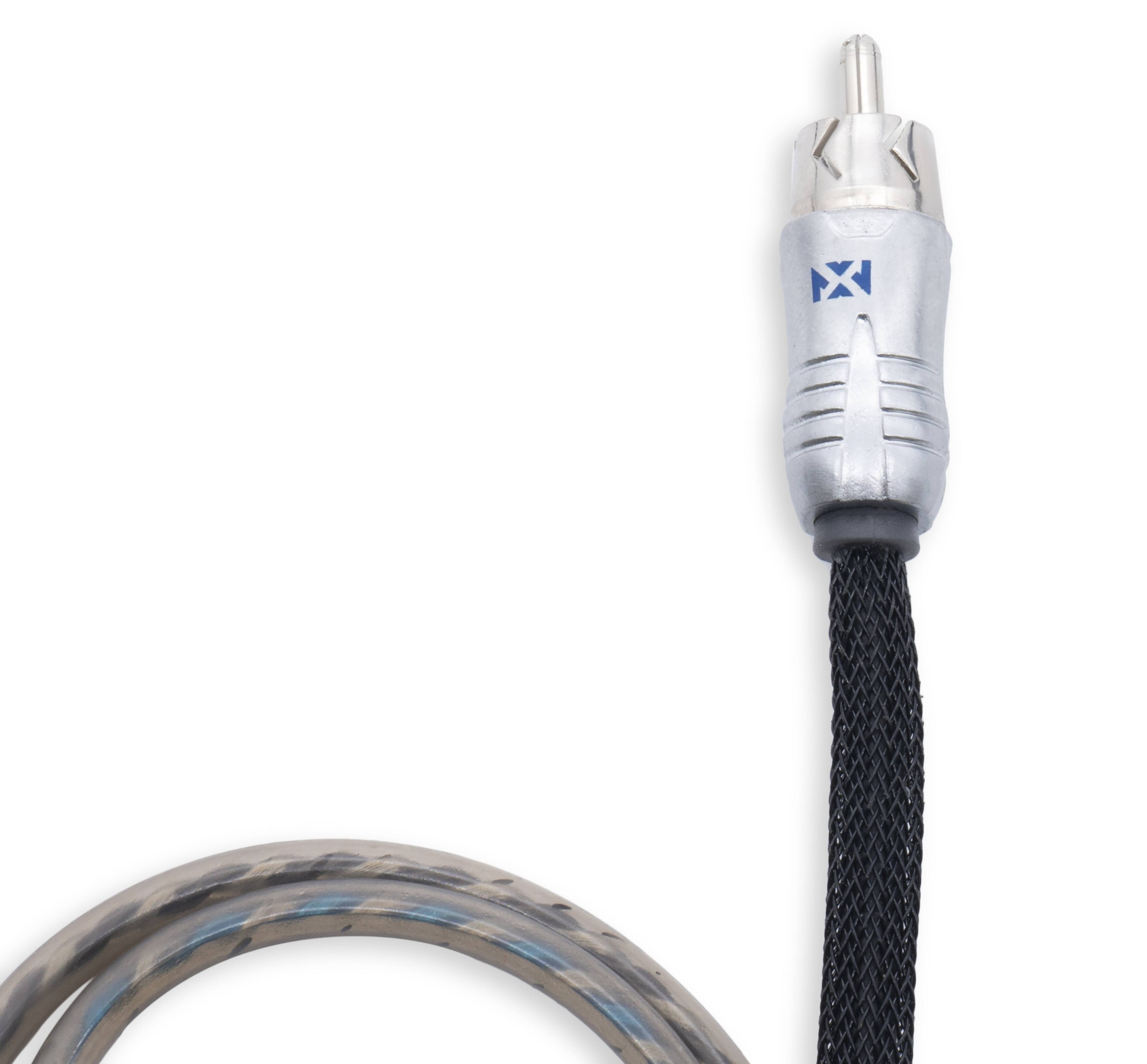 Left. NVX - XIX2F Oxygen Free Copper 1 Male to 2 Female Y-Adapter Double Twisted Pair X-Series Car Audio RCA Audio Cable (2-Pack).