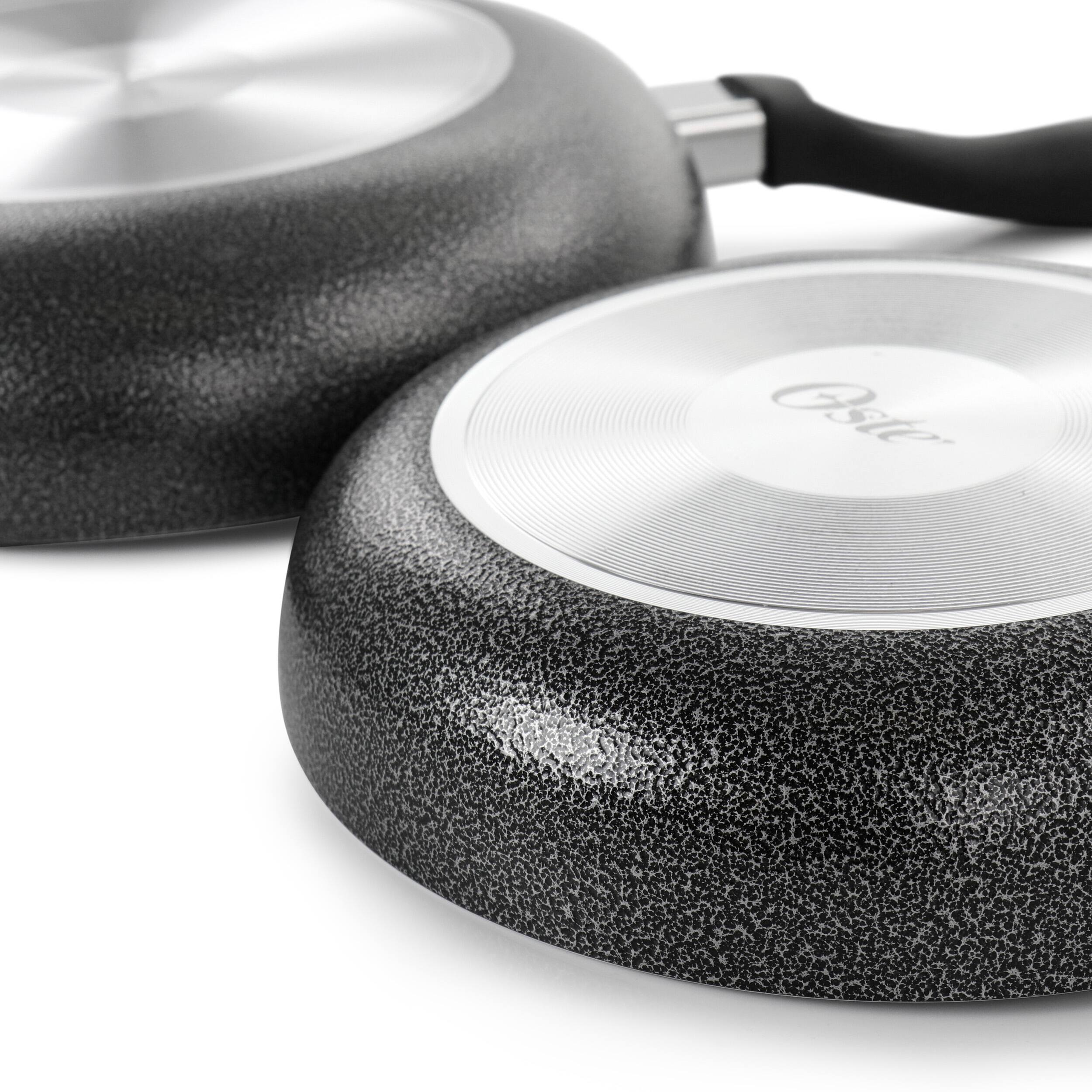 Alt View 4. Oster - Oster Clairborne 2 Piece Nonstick Aluminum Frying Pan Set in Charcoal Grey - Charcoal.