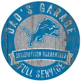 Fan Creations - Detroit Lions 12" x 12" Dad's Garage Sign - Multicolor