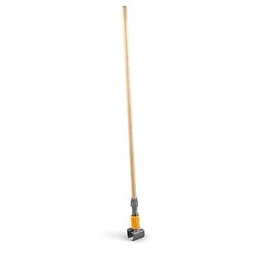 Front. Coastwide Professional - Coastwide Professional™ 60" Clamp Style Wood Wet Mop Handle, Plastic Head (CW61060-CC).