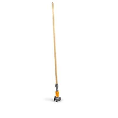 Front. Coastwide Professional - Coastwide Professional™ 60" Clamp Style Wood Wet Mop Handle, Plastic Head (CW61060-CC).