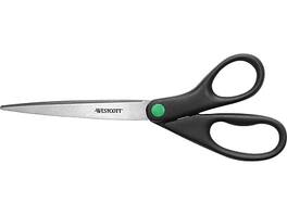 Westcott - KleenEarth 9" Stainless Steel Standard Scissors, Pointed Tip - Black