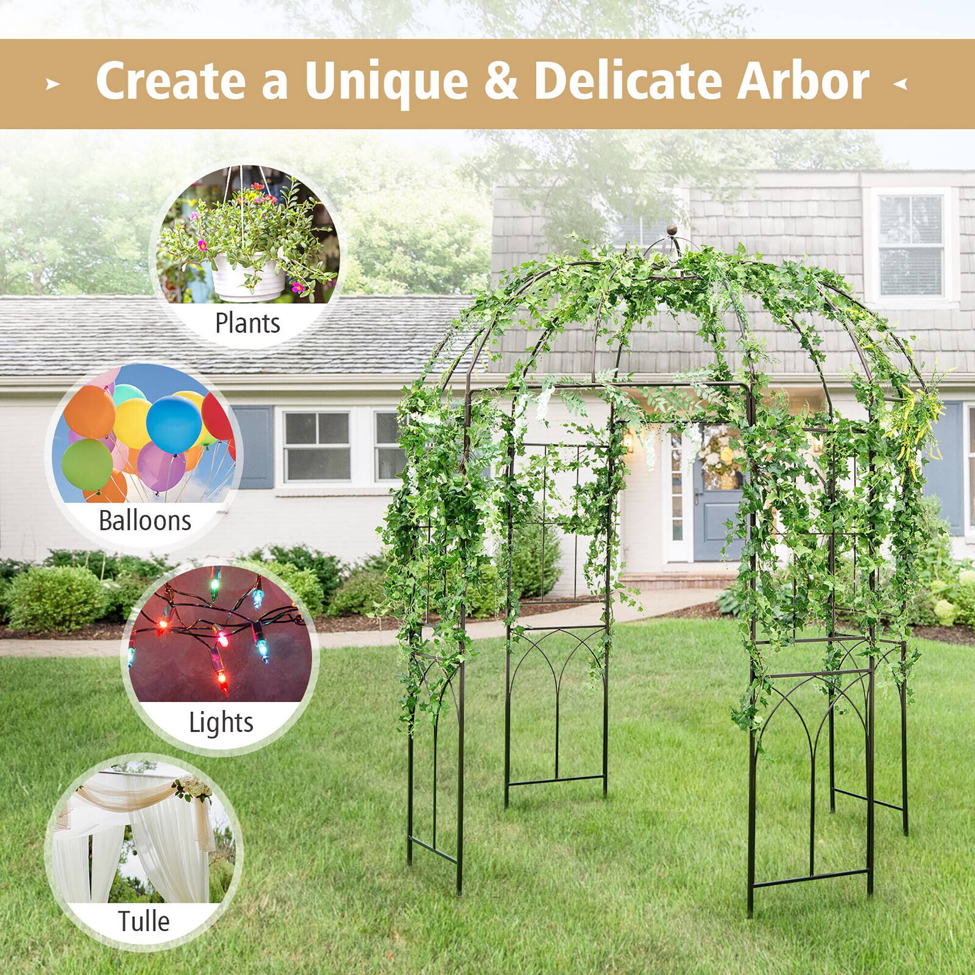 Create a Unique & Delicate Arbor

- Plants
- Balloons
- Lights
- Tulle