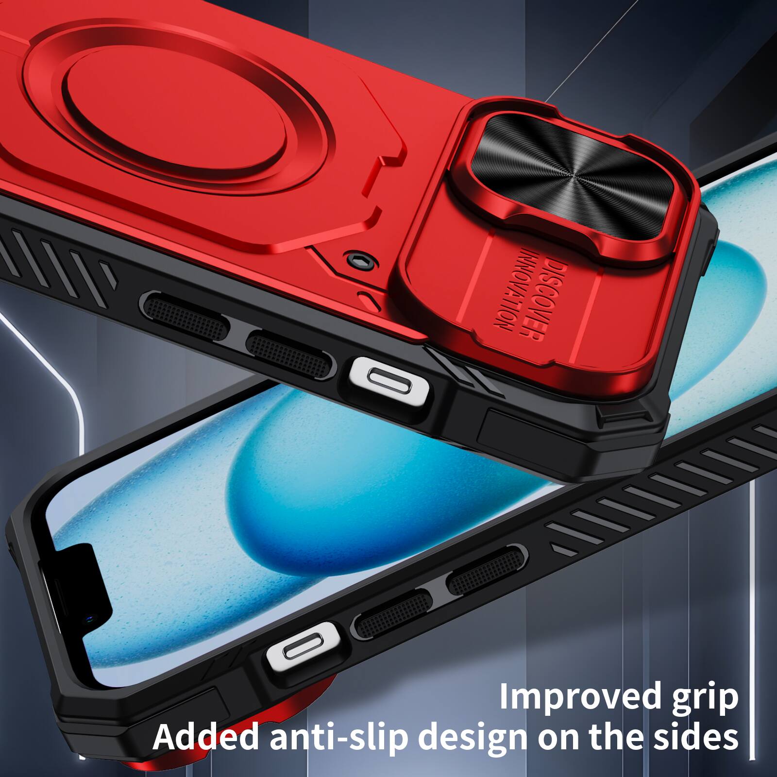 INNOVATION DISCOVER - Improved grip, Added anti-slip design on the sides