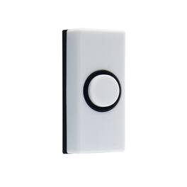 IQ America - Contemporary Non-Lit Pushbutton Doorbell - White