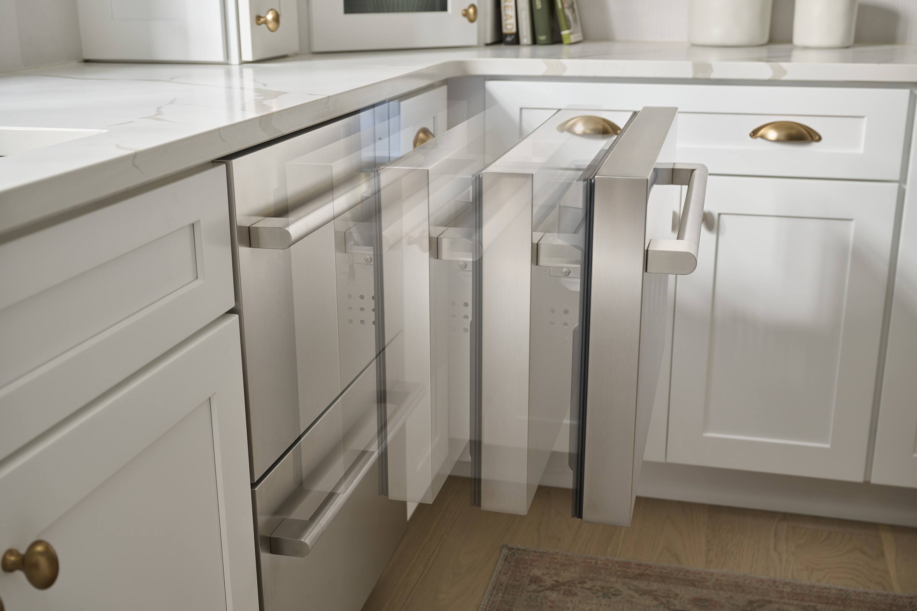 Alt View 21. Zephyr - Presrv 24 in. 3.9 Cu. Ft. Dual Zone Refrigerator Freezer Drawers Mini Fridge - Stainless Steel.