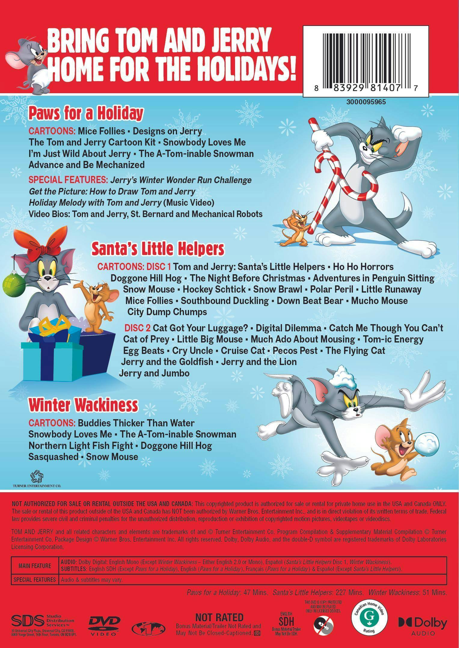 Back. Tom & Jerry Holiday 3-Pack (Box Set) [DVD].