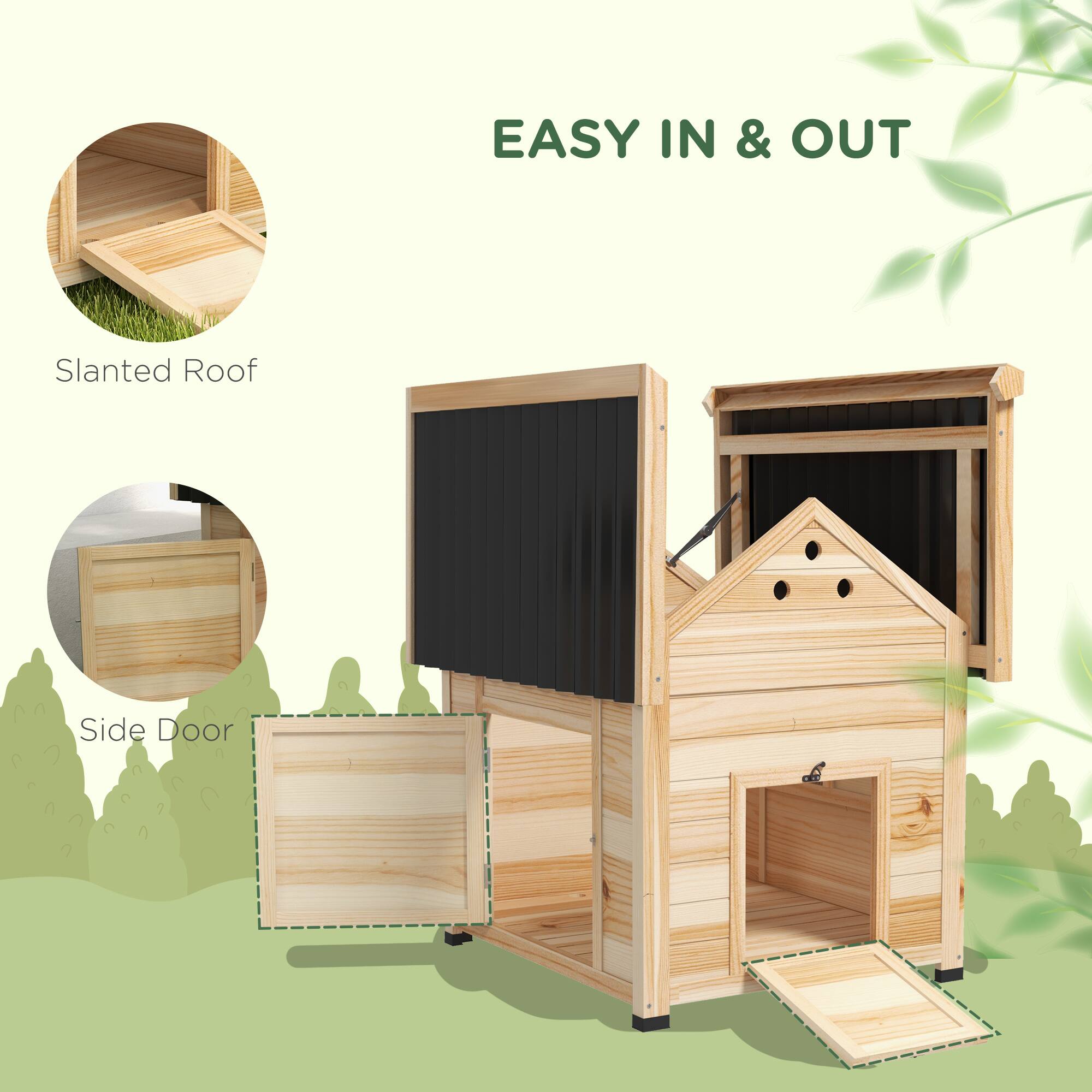 EASY IN & OUT

Slanted Roof

Side Door