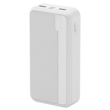Front. Stock Preferred - PD 22.5W USB-C Portable Charger Power Bank Battery 20000mAh – White - White.