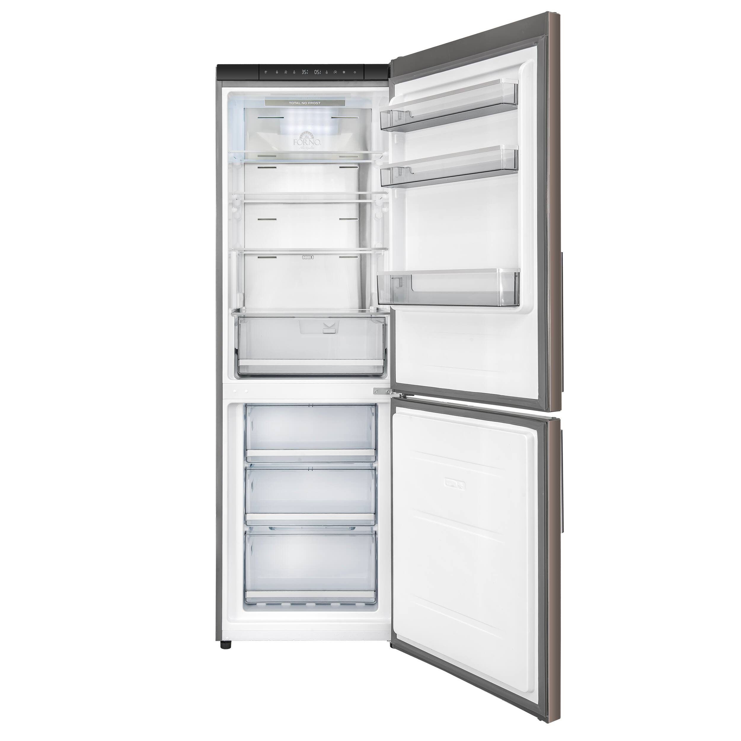 Alt View 1. Forno Appliances - Custodia 10.3 Cu. Ft. 24" Counter-Depth Bottom Freezer Refrigerator with Right-Hinge Door and Total No Frost - SS - Stainless Steel.