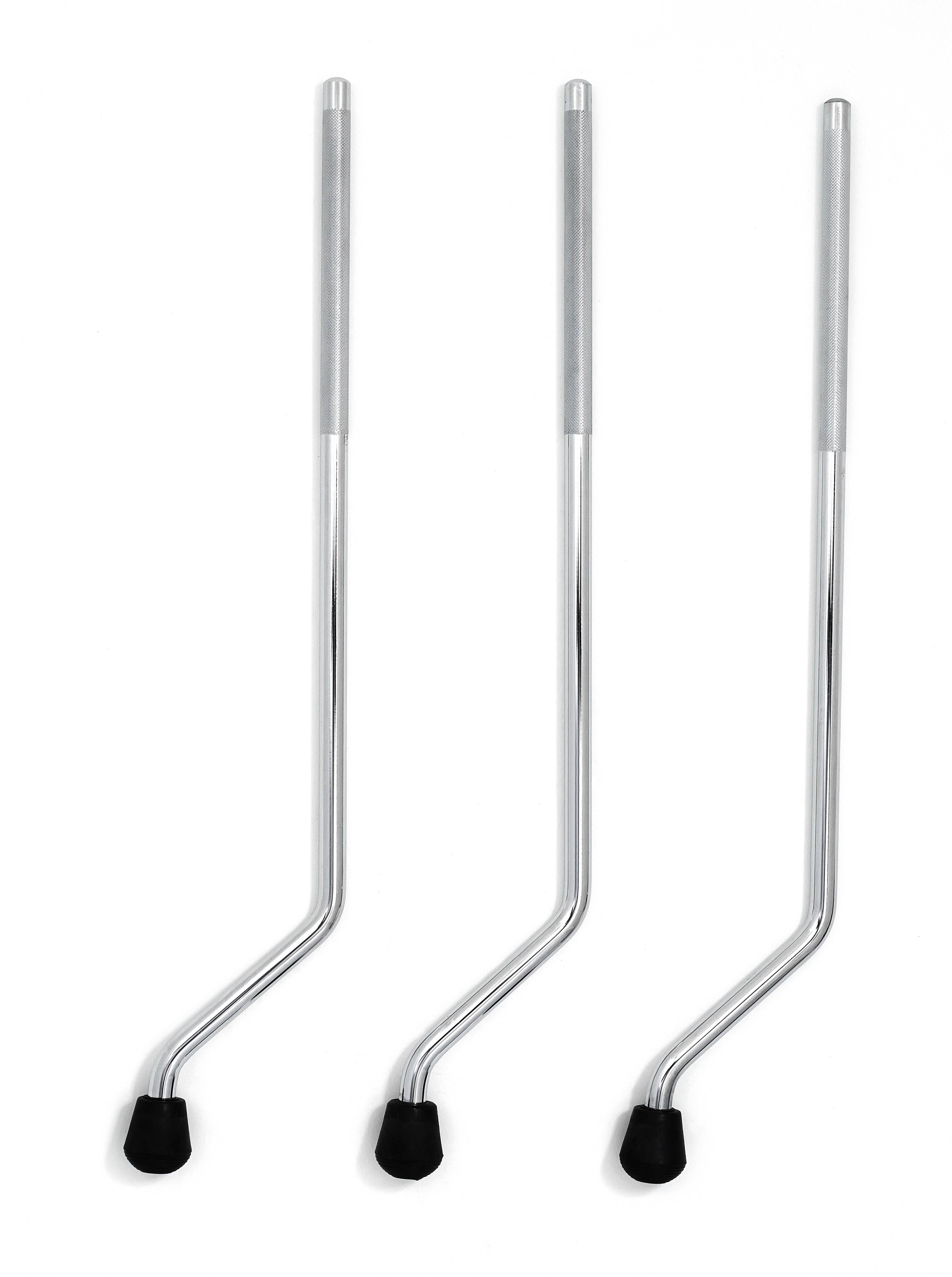 Front. Gibraltar Hardware - Floor Tom Legs, 12.7 mm Diameter Chrome Legs with Large Non Skid Rubber Feet for Maximum Stability & Resonance, Set of 3.