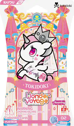 KAYOU 8+
tokidoki
Clove TOKIDOKI Wonder Voyage Collectible Cards Roaming
WARNING: CHOKING HAZARD - Small parts. Not for children under 3 years.
Collectible Cards
PLATINUM K SERIES