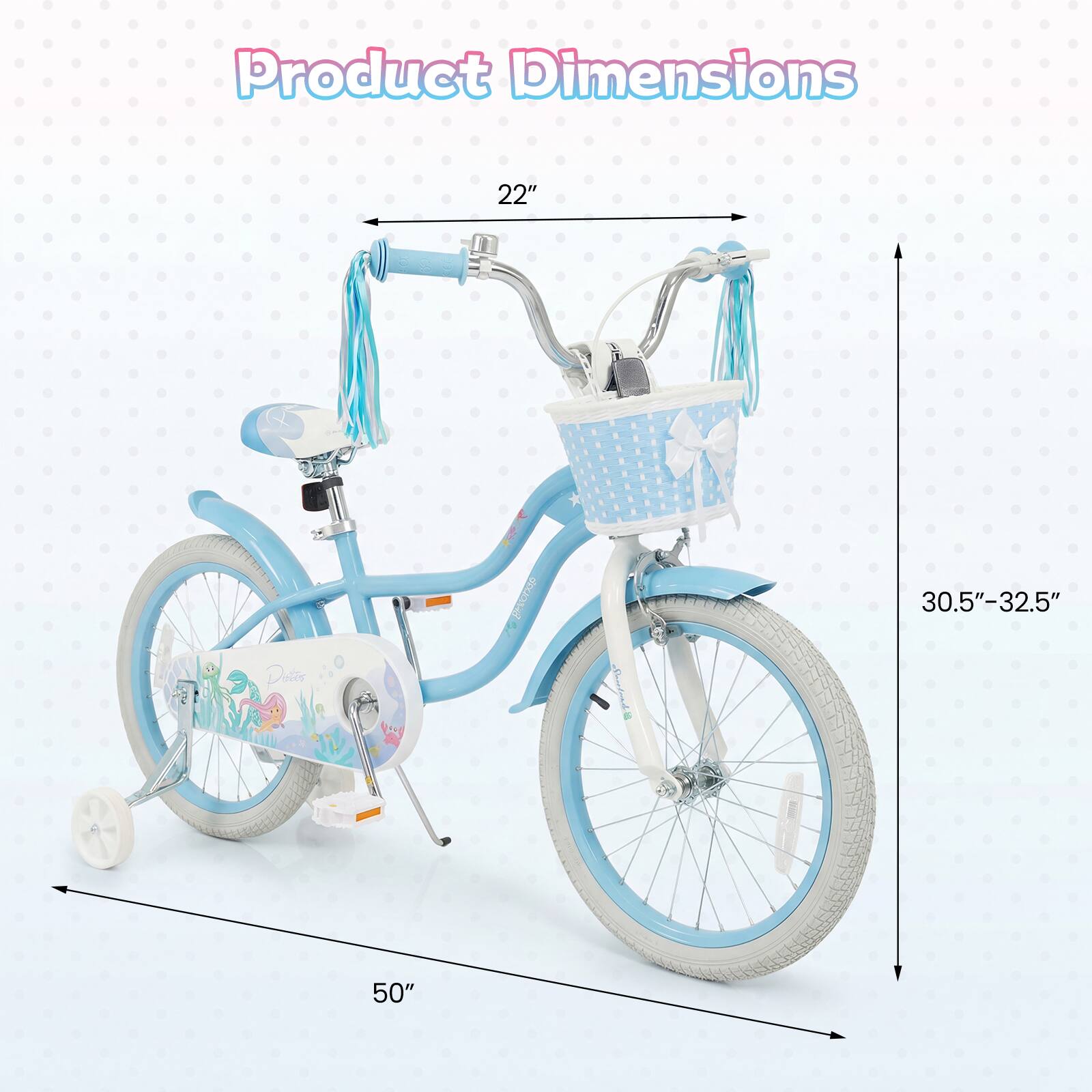 Product Dimensions  
22"  
50"  
30.5"-32.5"