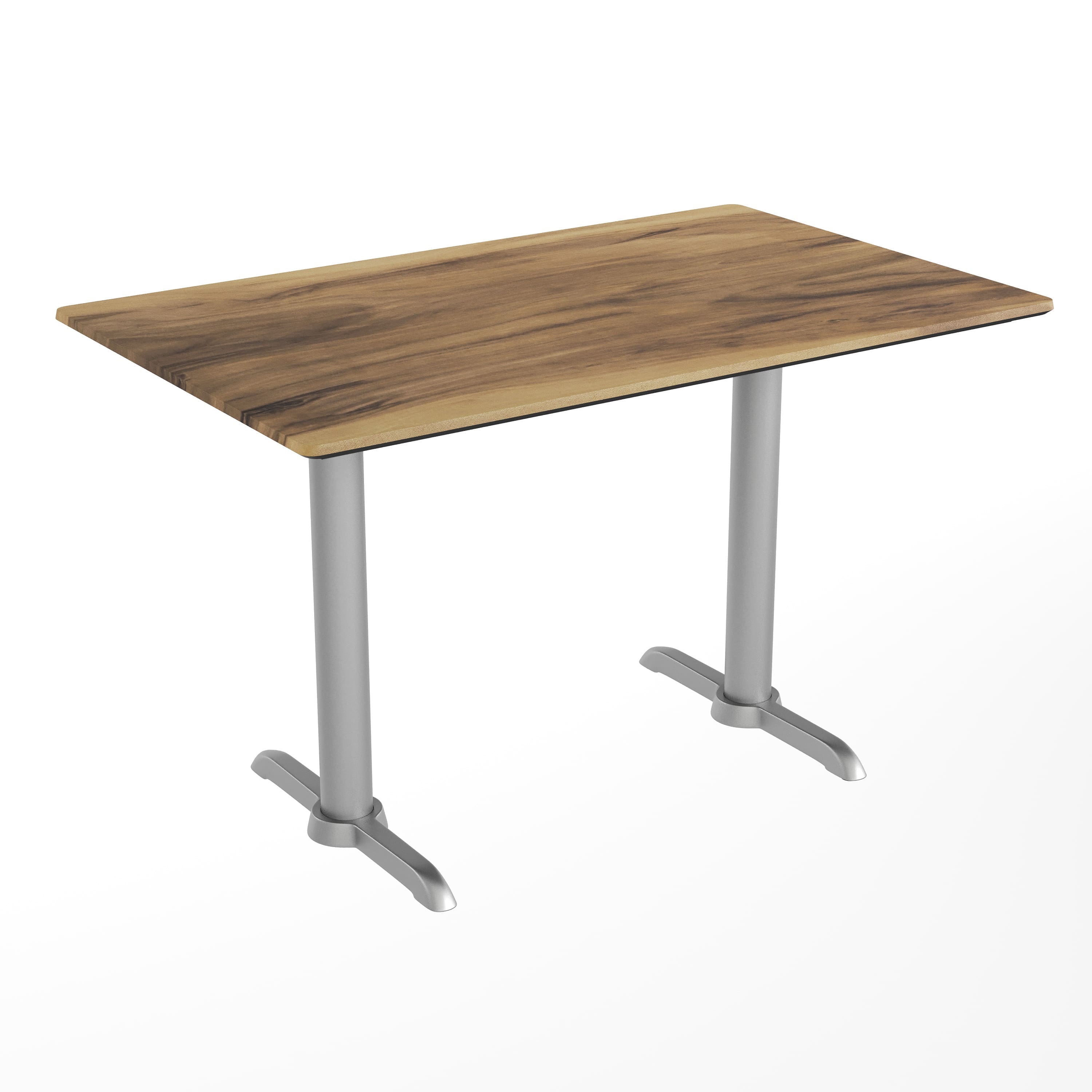 Emma + Oliver - PureShield Indoor Outdoor Tabletop with Seam-Free Surface Innovation and Cast Iron Bistro Table Base - Natural/Silver Base price history on PriceWatchPro
