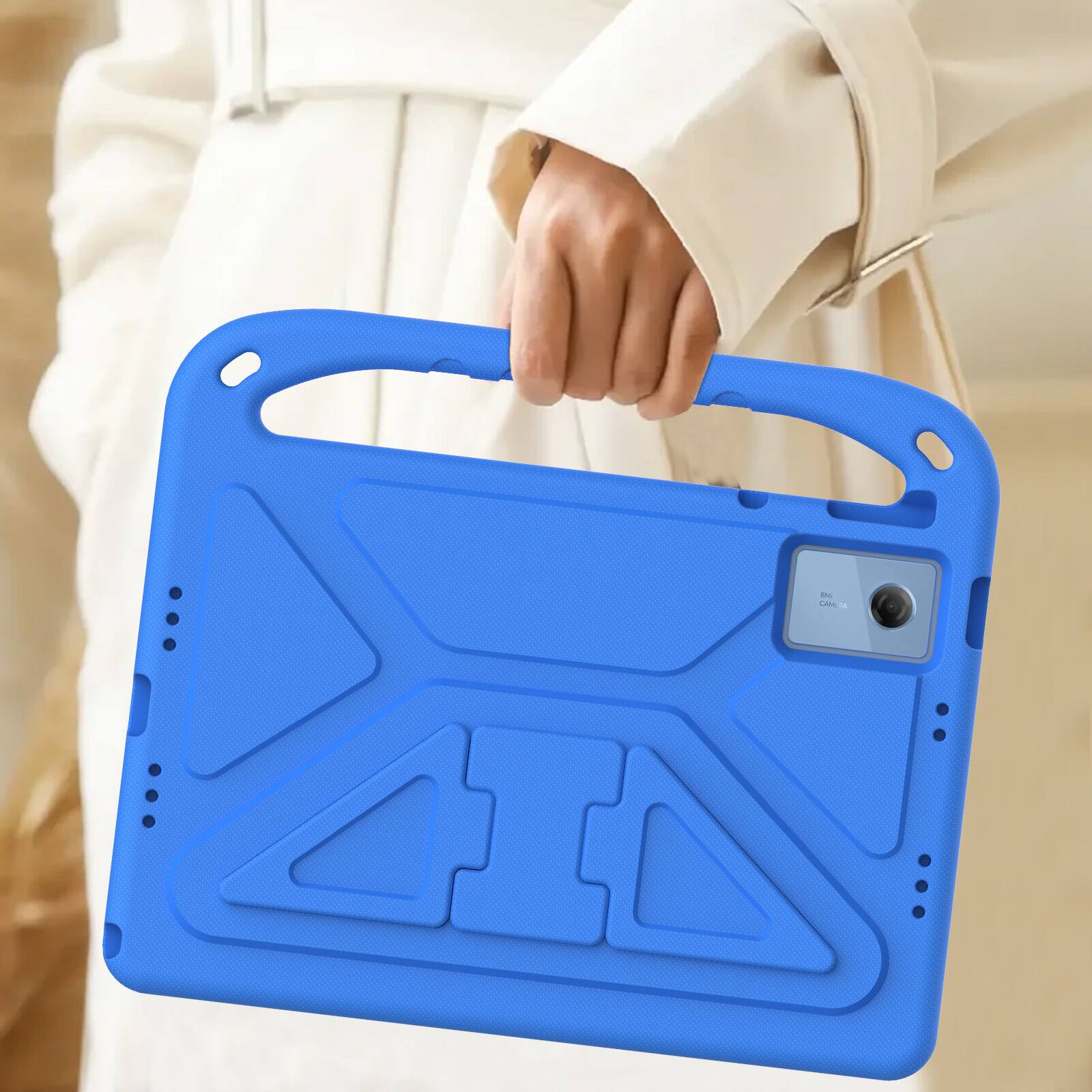 Alt View 3. UUCOVER - Lightweight EVA Kids Case for Lenovo Idea Tab 11 inch (TB336) 2025/ K11 Gen 2 Shockproof Handle Stand Anti-Slip Cover - Blue.