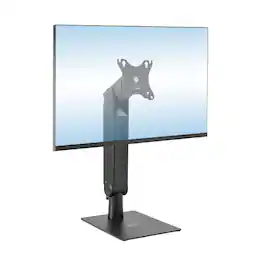 Mount-It! - Freestanding Height-Adjustable Monitor Arm for 17″–32″ Displays with Tilt, Swivel & Rotation - Black