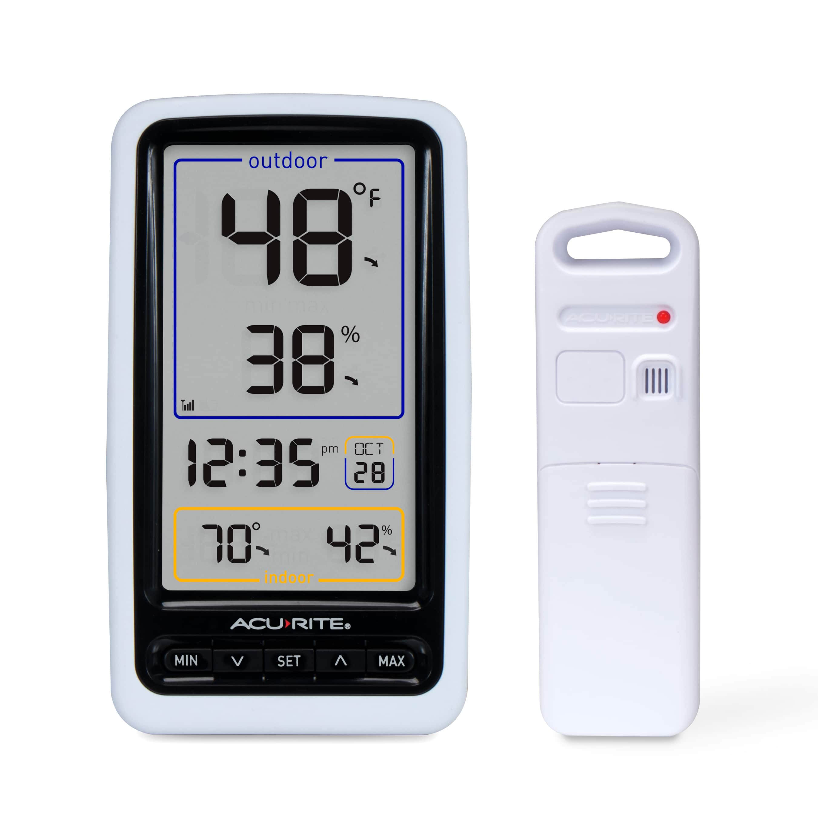 AcuRite - Wireless Thermometer with Digital Display - White - Front_Zoom