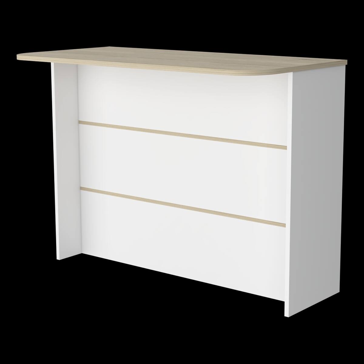 Back. Loheer - Loheer Modern Kitchen Island Freestanding Kitchen Bar Table with 3-Tier Shelves Multicolor - Multicolor.
