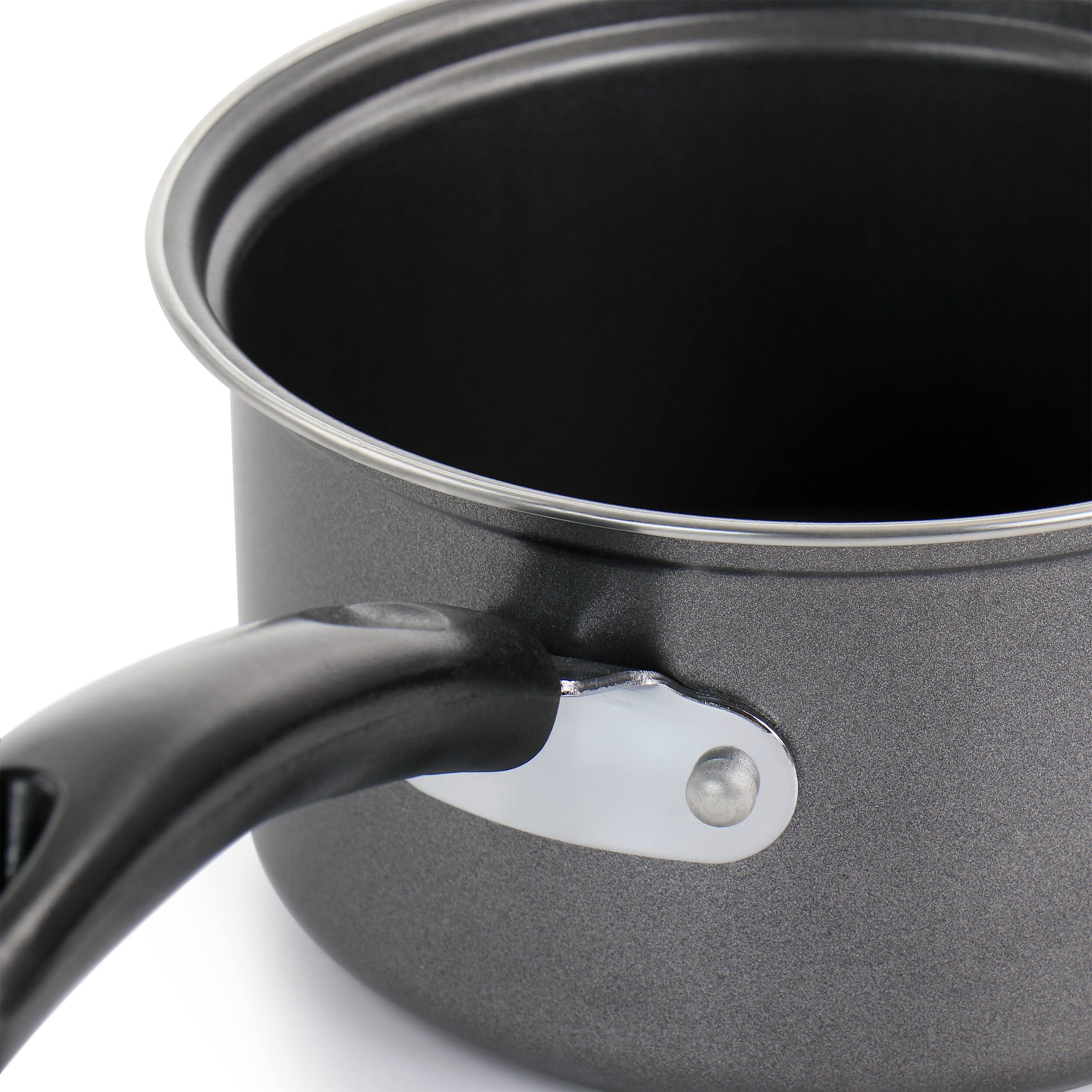 Alt View 4. Gibson - Gibson Everyday Highberry 3 Piece Nonstick Carbon Steel Cookware Set in Grey - Gray.