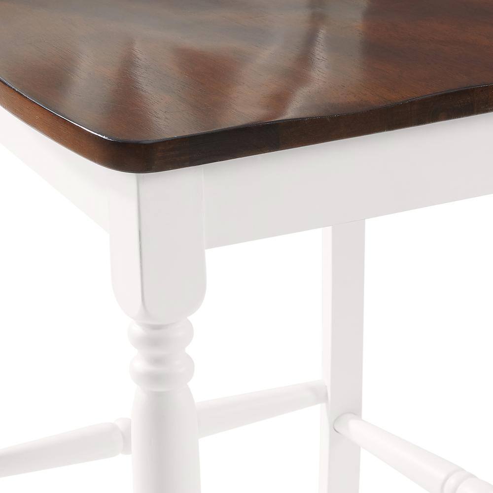 Alt View 9. Crosley Furniture - Shelby 2-Piece Counter Height Bar Stool Set - 2 Stools - Distressed White.
