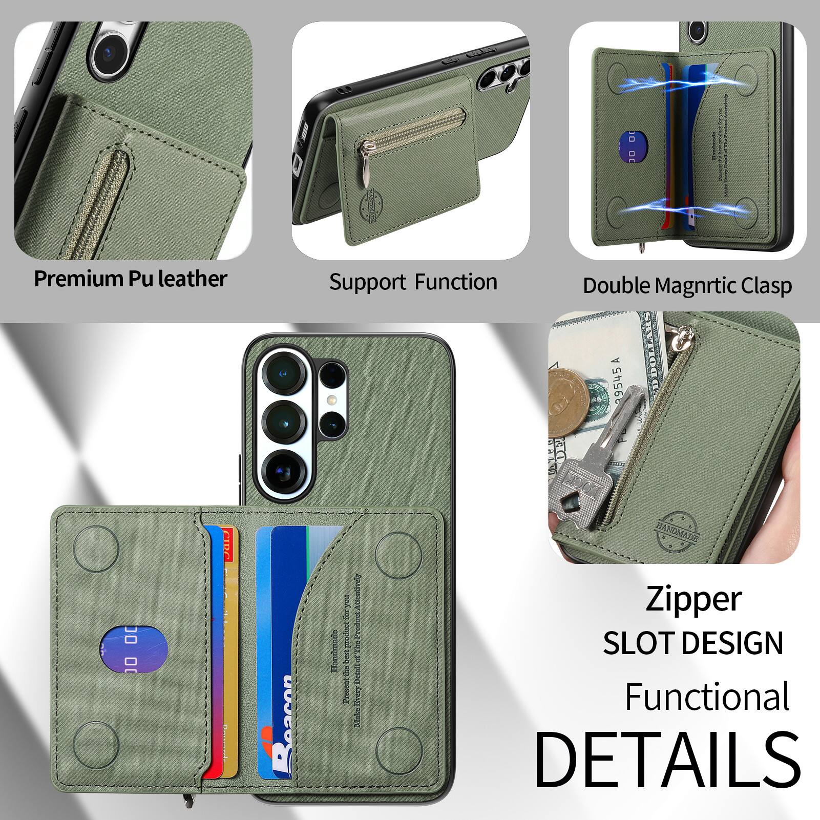 E 3 Premium Pu leather Support Function Double Magnetic Clasp A K TO A 39545 00 10 CIBC Cusciands o3con T Anlentivnly foe prroduct Prodeci andead bet J  Debll Prepeet Every 3daba HANDMADE Zipper SLOT DESIGN Functional DETAILS