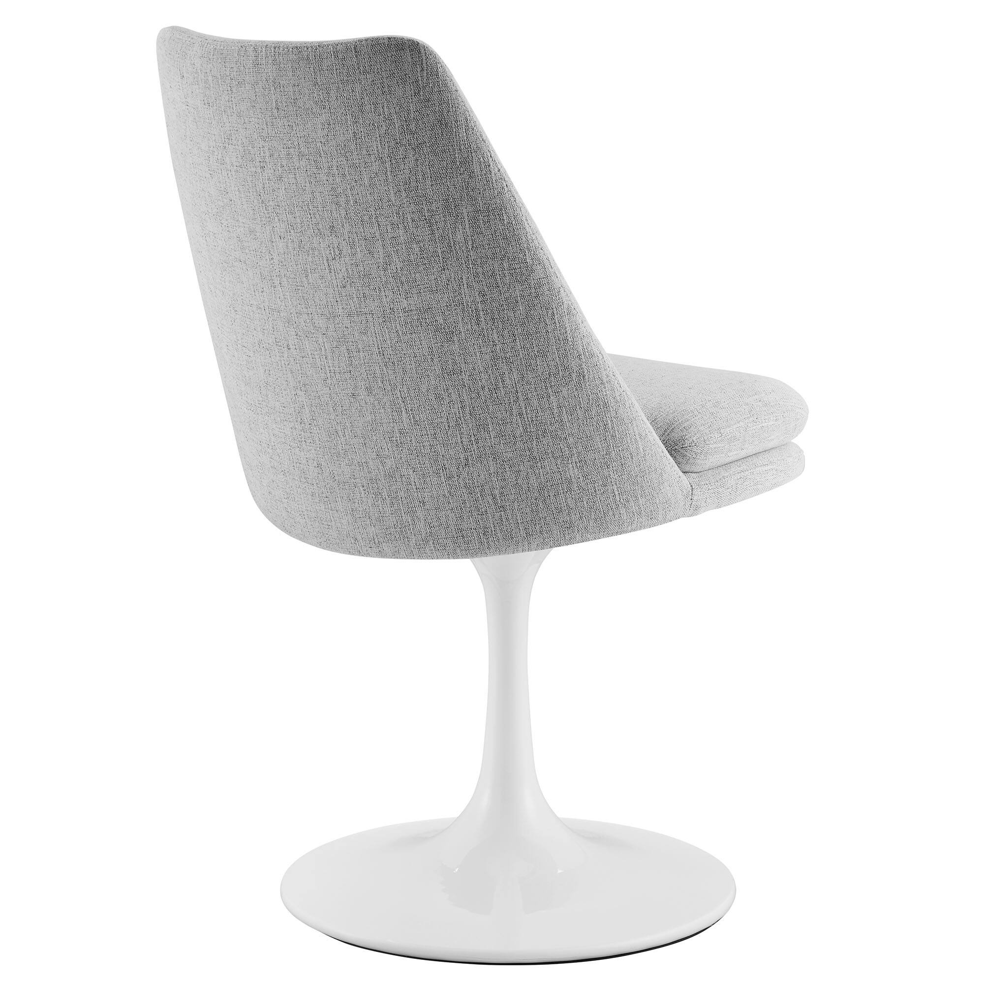 Alt View 1. Modway - Lippa Swivel Dining Upholstered Side Chair by Modway - Gray.