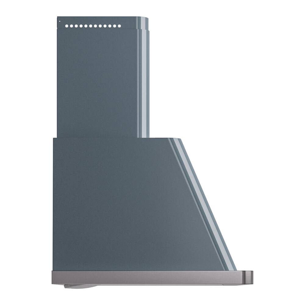 Alt View 3. ILVE - ILVE Majestic II Series 36 in. Wall Mount Range Hood with 600 CFM (Stainless Steel Trim) - Blue Grey.