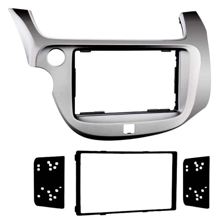 Front. Metra - Dash Kit for Select 2009-2013 Honda Fit DDIN - Silver.