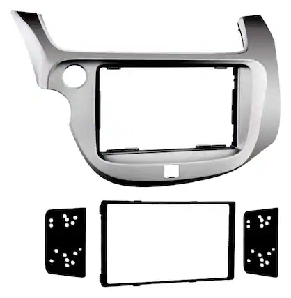 Front. Metra - Dash Kit for Select 2009-2013 Honda Fit DDIN - Silver.