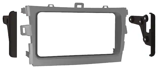 Front. Metra - Dash Kit for Select 2011-2013 Toyota Corolla DDIN - Silver.